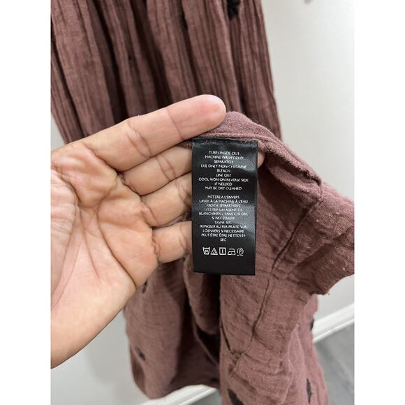 Free People Dahlia Embroidery Maxi Dress XS Gauze Boho Cottagecore Prairie Fairy - Picture 7 of 16